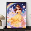 Disney Diamond Painting Kit Full Diamond Round Belle Starry Night Home Decor Craft Gift 120