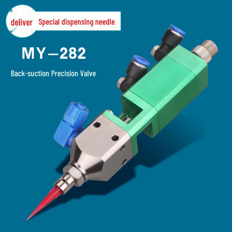my281 Stainless Steel Pin-Type Pneumatic Dispensing Valve with Micrometer Fine Adjustment, High-Pressure Resistant Coating, and Impact Pin