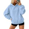Women's Color Long Sleeve Hoodie with Front Pocket, Loose Fit Pullover for Casual Daily Wear