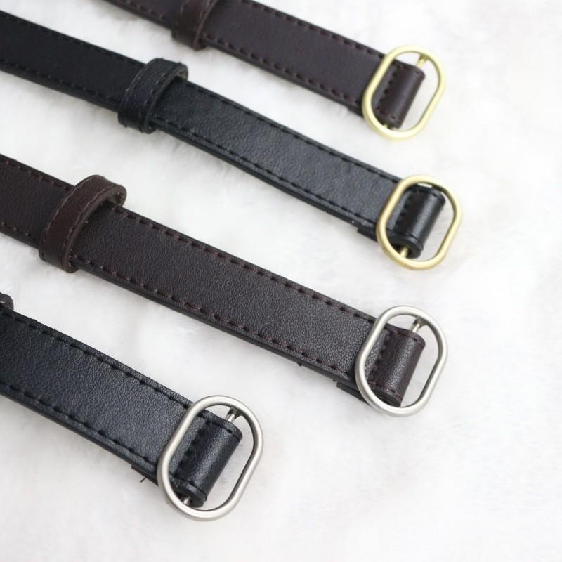 Unique Korean Style Womens Black Pu Belt Retro Simple Fashion Accessory For Use Everyday