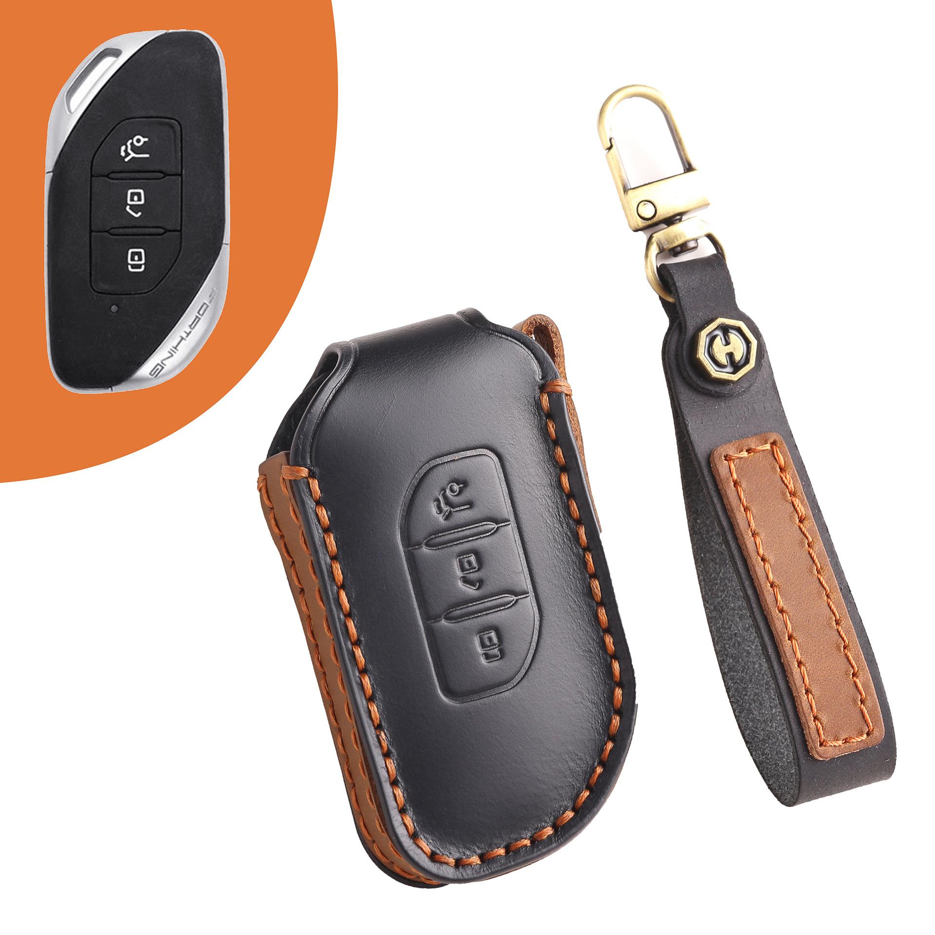 

Suitable for 2024 Dongfeng Fengxing t5evo key set t5 Mach version high-end yacht Thunder leather bag чёрный