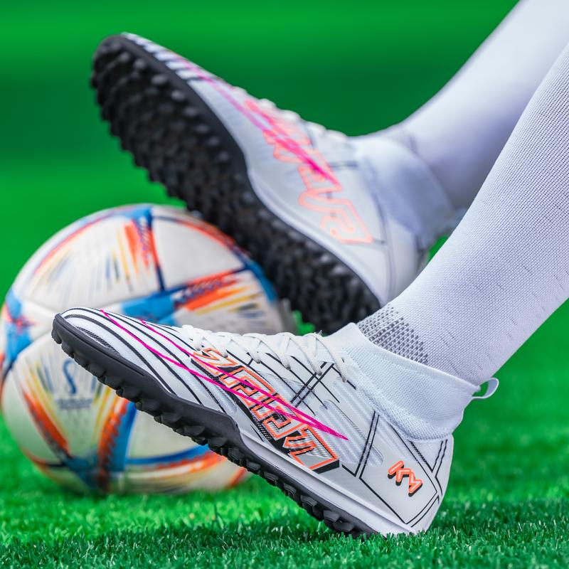 2024 Zapatos de fútbol para hombre Botas de fútbol ultraligeras de gran tamaño Zapatillas de deporte para niños Botines de fútbol AG/TF antideslizantes Botines unisex