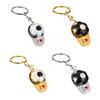 Set Of 6 Premium Zinc Alloy Football Keychains Creative Hat Key Rings Accessory Gift For Friend And Family