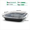Disposable Rectangular Plastic Food Containers with Lids