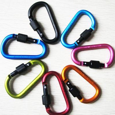 Karabiner D-Ring Knopf Aluminiumlegierung Hohe Festigkeit Schlüsselanhänger Clip für Camping