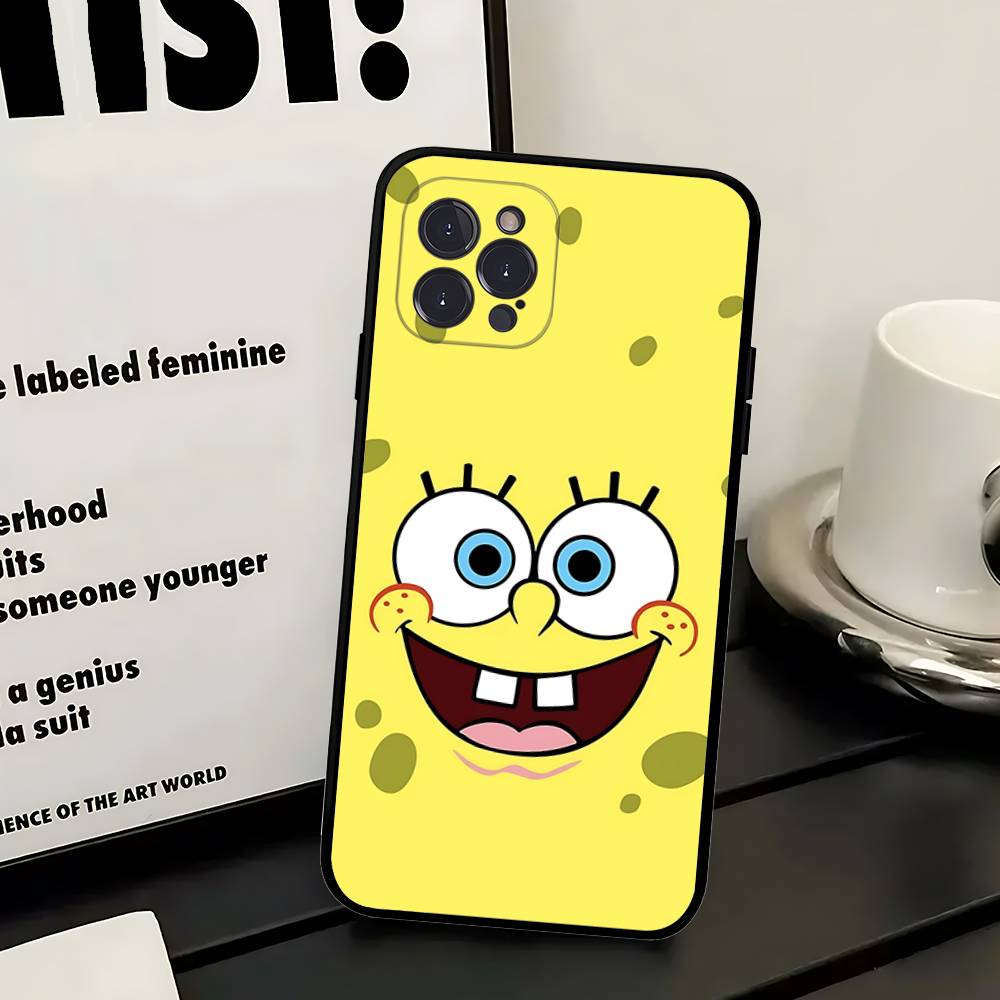 Kreslený S-SpongeBob S-Hranatá Kalhotka Pouzdro na Telefon Pro IPhone 16 15 14 13 12 11 17 Pro Max Jednoduchost Zadní TPU Měkké Pouzdro