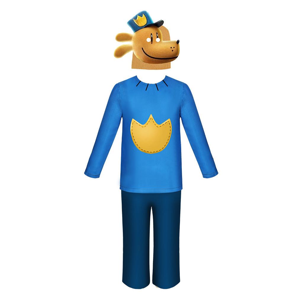 Costume Cosplay di Halloween Dog Man Per Bambini Unisex Tessuto in Poliestere Con Design Divertente