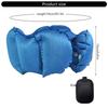 Inflatable Neck Pillow for Travel Office Rest With Air Pumps Storage Box Double Sideds Fabric TPU Materials