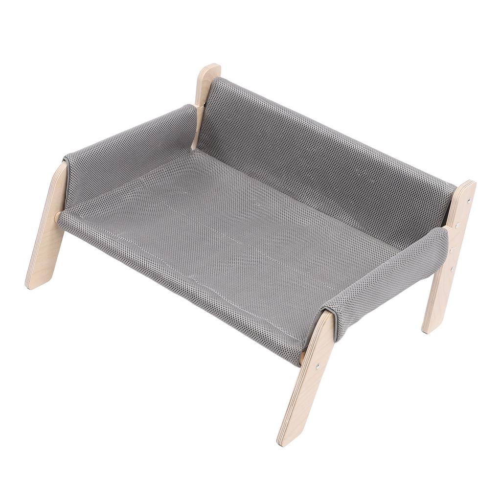 Pet Couch Bed Pine Wood Stylish Look Versatile Anxiety Relief Elevated Cat Dog Sofa Bed for Home Indoor