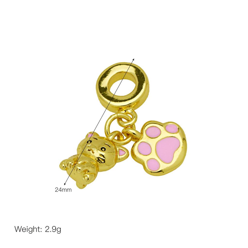 Couple Motorcycle Pizza Camera Hair Blooming Notepad Diy Panjiadora Pendant Colored Drip Oil Bracelet