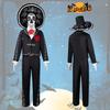 Skeleton Suit Black Cosplay Costume Men Halloween Party Prop Role Outfit Playing
