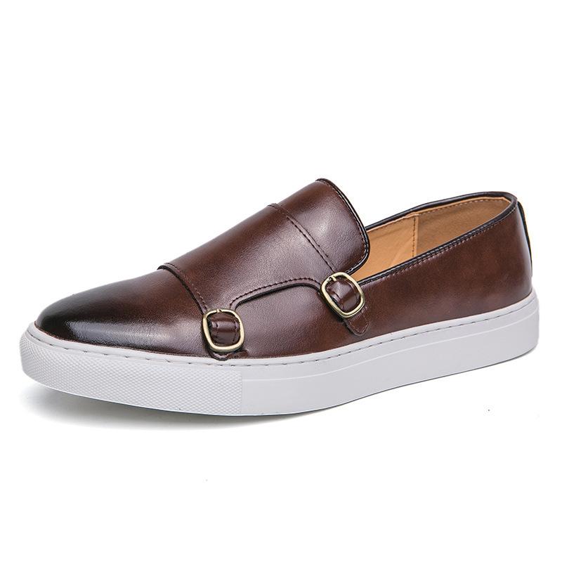 Leather Shoes Men's Business Casual Board Shoes British Loafers Fashion Versatile Men's Shoes