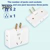Wall Socket Converter Outlet Extender 180° Rotatable 2500W Multifunction 3-in-1 Travel Multiple Plug Expander Splitter 3-Prong Adapter