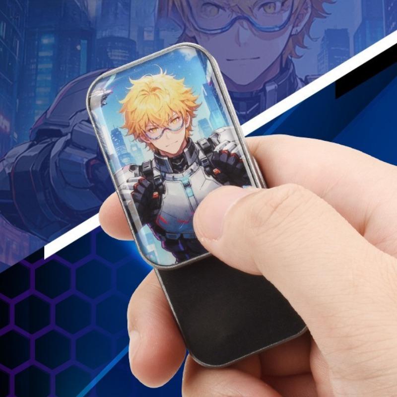 Metal Magnetic Slider Anti-stress Mechanical Push Card Pushing Plate EDC Fidgeting Sensory Stress Relief Toy Antistress Things