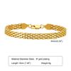 6mm Waterproof Mesh Link Chain Bracelet For Women, 18k Gold Plated Stainless Steel Adjustable, Non Tarnish Jewelry 17cm-21cm