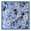 Summer Satin Magnolia Silk Scarf Printed Large Square Scarf Women's Fashion Versatile Decorative Neck Protection Scarf Shawl