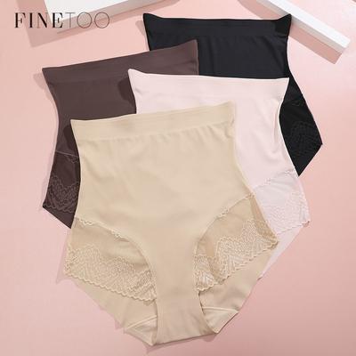 High Waist Panty For Women Lace Design Butt Lift And Slim Down Briefs Stretch Underwear