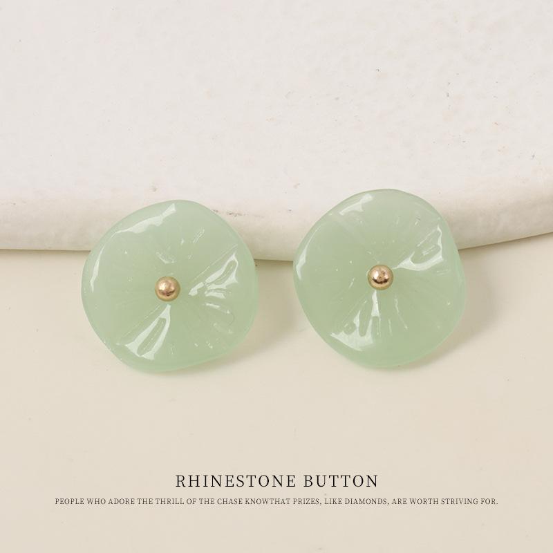 5 buc Butoni de Sticlă Stil Național Frunză de Lotus Cheongsam Chinezesc Hanfu Cămașă Butoni Decorativi Pulover Cardigan Butoni Mici Proaspeți