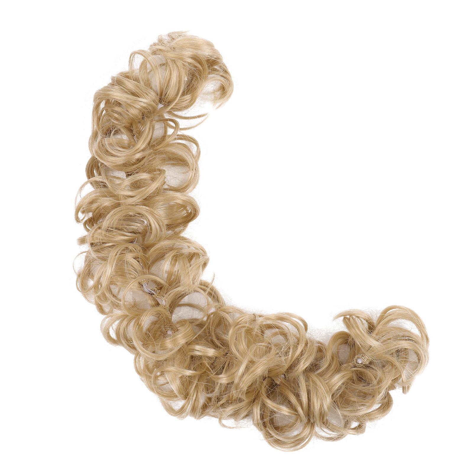 

Волнистые вьющиеся резинки для волос, эластичный беспорядочный пучок для волос, накидка для наращивания хвоста, синтетическое кольцо для волос, шиньон, булочка