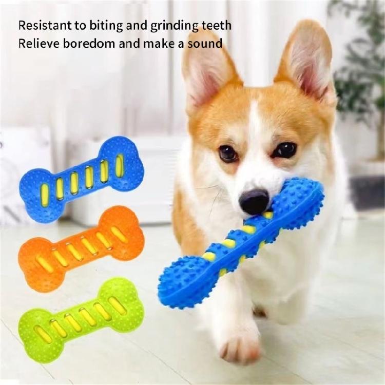 Squeaky Dog Chew Toy Dog Teeth Cleaning Toy for Training,Playing,Chewing Toughs Durable Dogs Bone for Teeth Cleaning