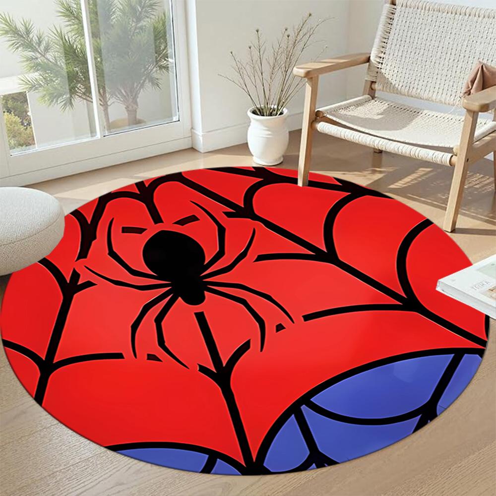 Spider Round Carpet Suitable for Outdoor Decorate room Dormitory Study room Anti-slip Round Rug Anime Office Decor Spiritual Gift