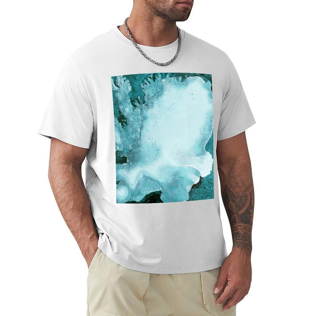 Austfonna Ice Cap From Space Tshirt Casual Pattern Print Tee Shirt