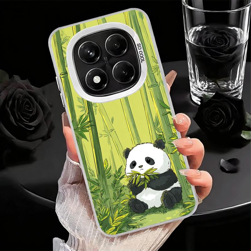 Cute Cartoon Panda Soft Phone Case for Xiaomi Redmi Note 13 14 15 Pro Plus 12S 12 11S 11 11T 10S 10 Shockproof Cover Back Shell