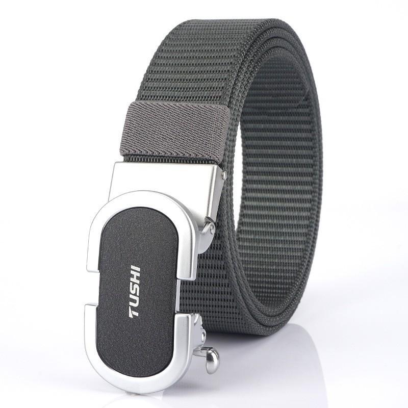 Direct Sales Toothless Automatic Buckle Belt Nylon Canvas Men's Outdoor Casual Young Students 'pants Men