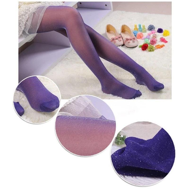 1Pc Sparkle Night Party Sexy Silver Glitter Pantyhose Ladies' Spandex Shiny Stockings Tights Women