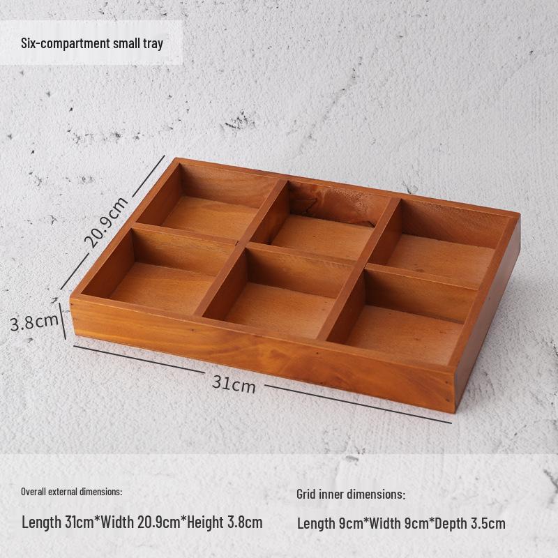 Wooden Desktop Storage Box: Raw Wood Tray & Cosmetics Lipstick Organizer