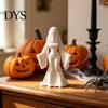 Dark Aesthetic Figurine Ghost Bride Statue, Vintage Headless Bridal Sculpture with Veil Mermaid Gown, Bedroom Shelf Decor Matte White DIY Unpainted