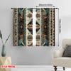 2D flat printing 2pcs Window Drapes Aztec Southwestern Native Fabric  Without Electricity Festive Backdrops Use for Office