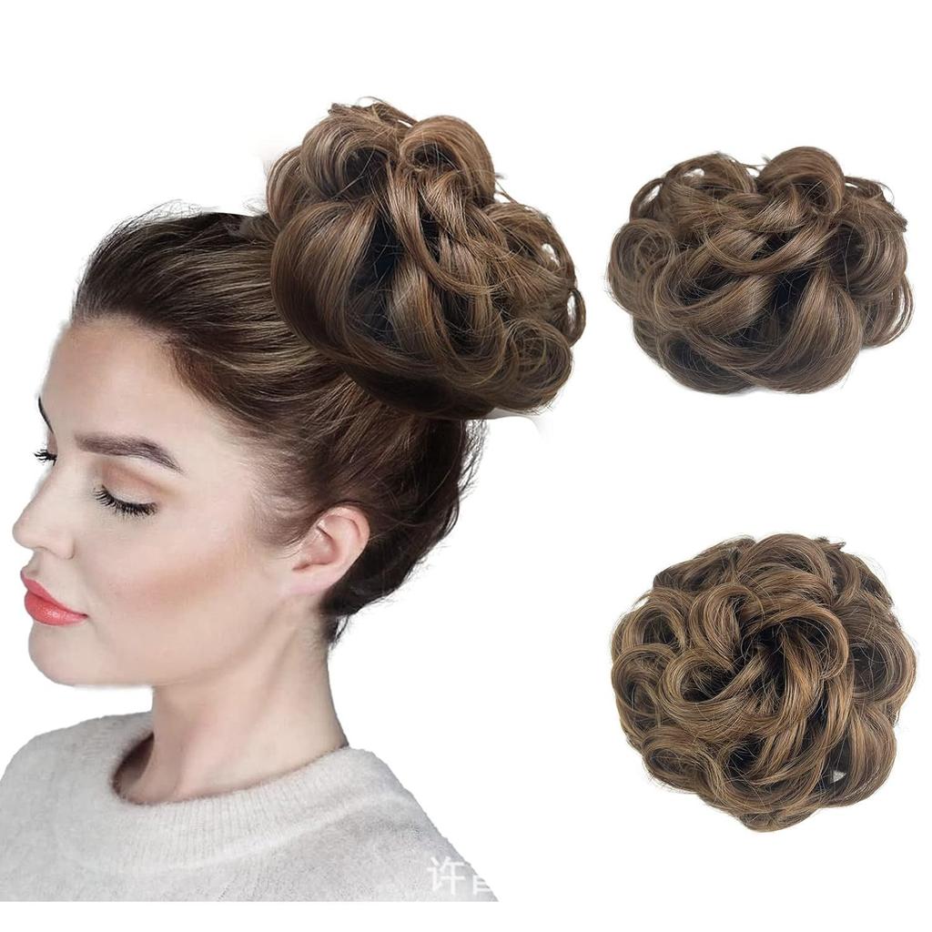 Kadın Kabarık Düzensiz Topuz Saç Parçası – Hacimli Doğal Saç Tokası
