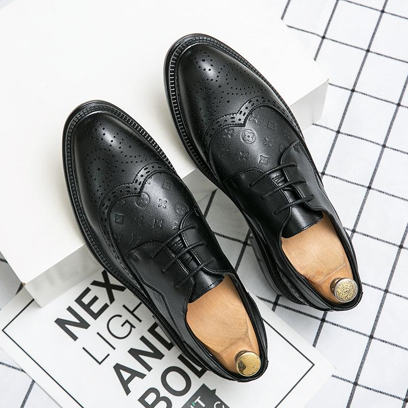 2025 Autumn New Men's Business Formal Men's Shoes Korean Version Casual British Pointed Head Height-increasing Leather Shoes