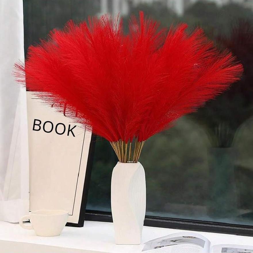 Pampas Grass Reed Artificial Plant Hotsale Home Outdoor Garden Wedding Bridal Bouquet DIY Gift Box Festival Scrapbook Decoration