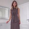 2024 Summer Women's Slimming Vest Top & Elegant Long Dress Set