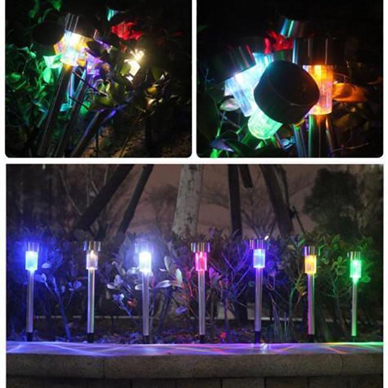 Outdoor Garden Stainless Steel Led Solar Landscape Path Lights Lamp Yard