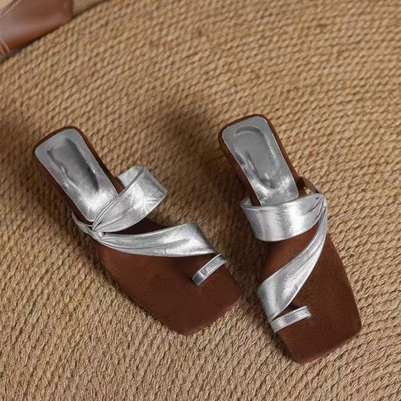 Mode High Heels Damen Elegante Slipper Mode Zehenstegsandalen Designer Pumps Neue Schuhe mit Absatz 2025 Sommer Damen Pantoletten Zehentrenner