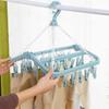 Drying Underwear Socks Clips With 32 Clothes Clips Foldable Clip And Drip Swivel Hangers For Clothes Lingerie Drying for Home