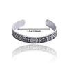 Retro Viking Rune Letter Open Bracelet Celtic Knot Triangle Design Fashion Personality Easy Match Men Women Norwegian Style