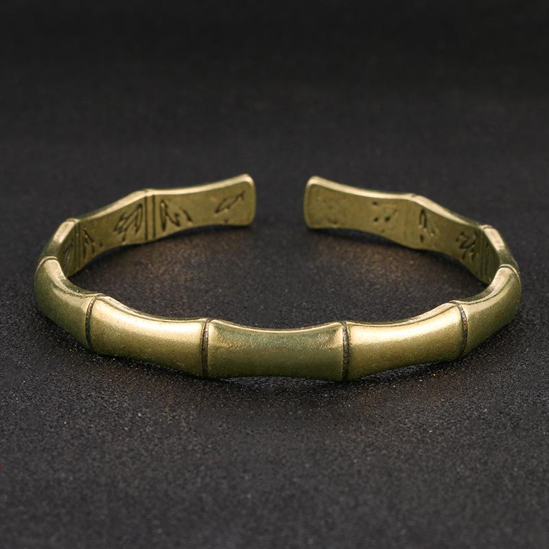 Solid Antique Open Bracelet Ethnic Brass Simple Versatile Women Jewelry