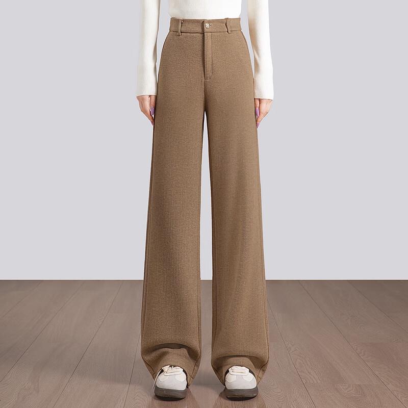 Women's High-Waist Draped Wide-Leg Pants