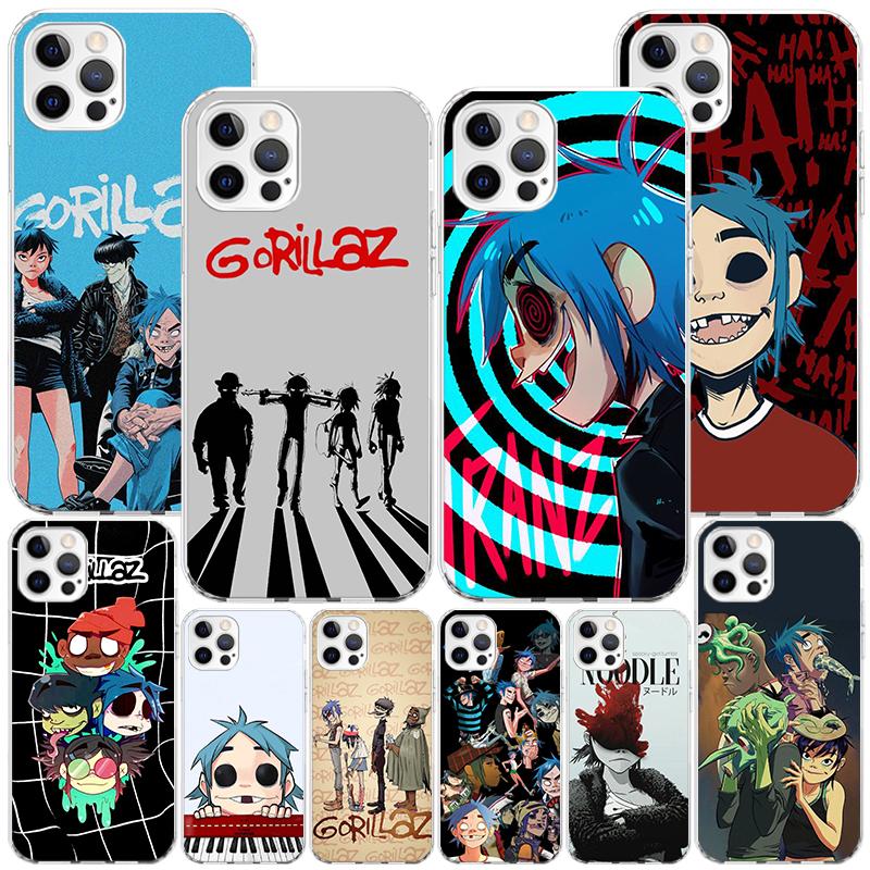Gorillaz Anime Phone Case For iPhone 17 Air 16 Pro Max 16E 15 + 14 Plus 11 12 13 Mini 7 8 SE Gift Print Cover Fundas 17 Air 16 P