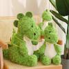Cute Green Dinosaur Plushie With Avocado Backpack Bag Stuffed Forest Wild Animals Cuddly Plush Toy Doll Gift For Boy Birthday