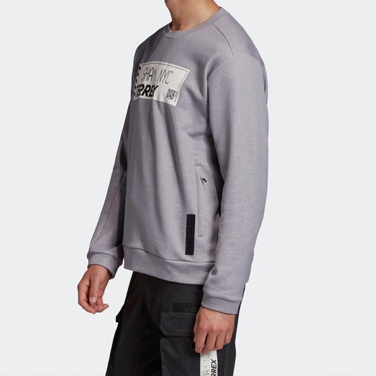 Adidas Terrex Solid Color Logo Hoodie Men Tops Gray GF0040