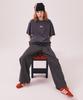 Minasu Mns Pinstripe Wide Brushed Pants_Gray