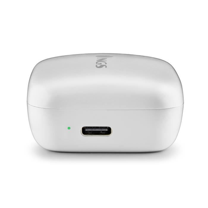 Écouteurs sans fil - NGS - ARTICA MOVE WHITE - Bluetooth 5.3 - 28h d'autonomie - ENC anti-bruit