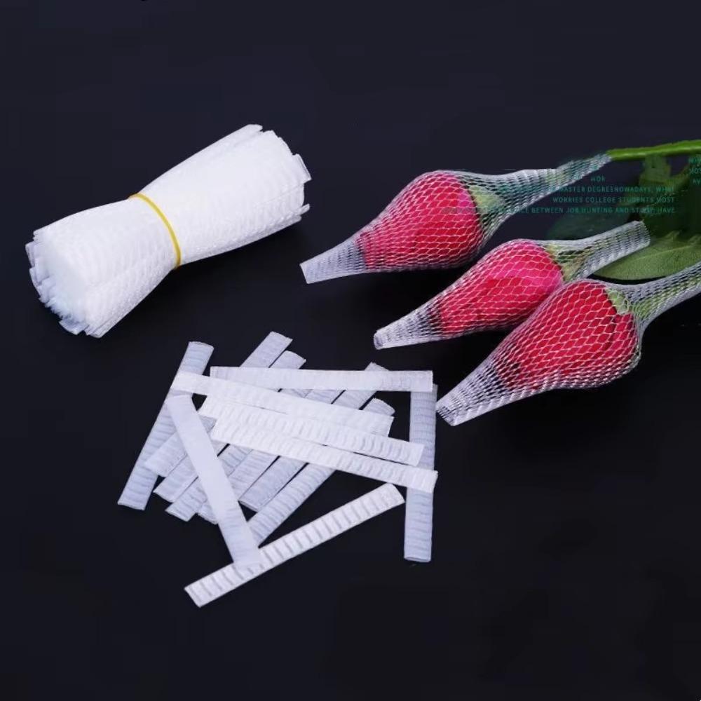 100Pcs/set Transparent Rose Protective Covers Flexible Soft Makeup Brushes Net Convenient Mesh Flexible Protectors Cover