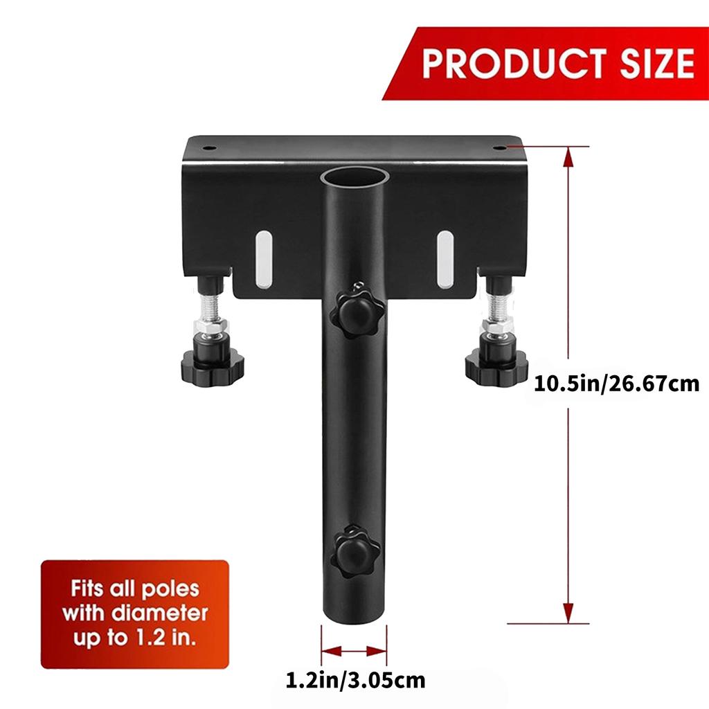 High Strength Quick Install Truck Flag Poles Bracket Secure Hold for Most Pickup Bed Support Flagpoles Up to 1.2 Inches