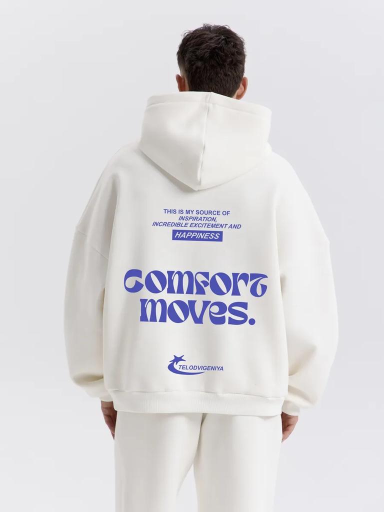 Men's Oversized Printed Hoodie Long Sleeve Casual Fleece Pullover Sweatshirt